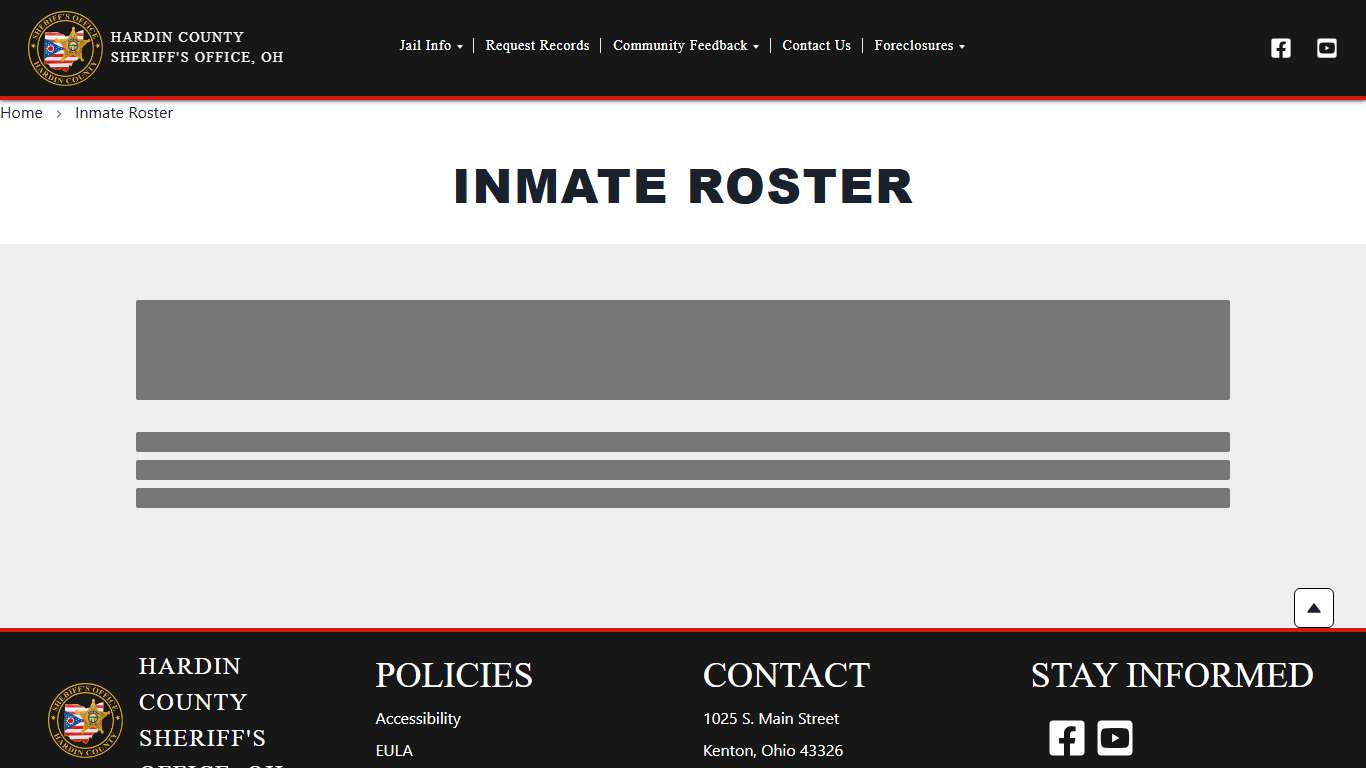 Inmate Roster | Hardin County Sheriff's Office (OH)